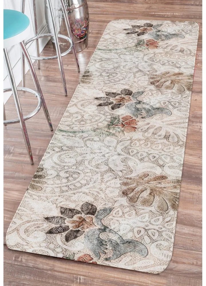 Beżowy chodnik odpowiedni do prania 58x190 cm Vintage Garden – Oyo Concept