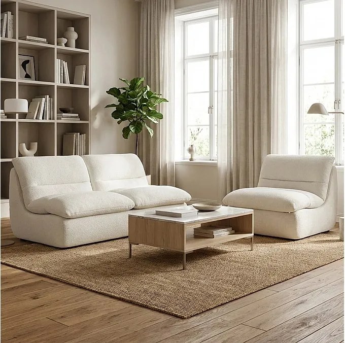 Coco Living Zestaw Nuvia Living 3-osobowy – biały i biały