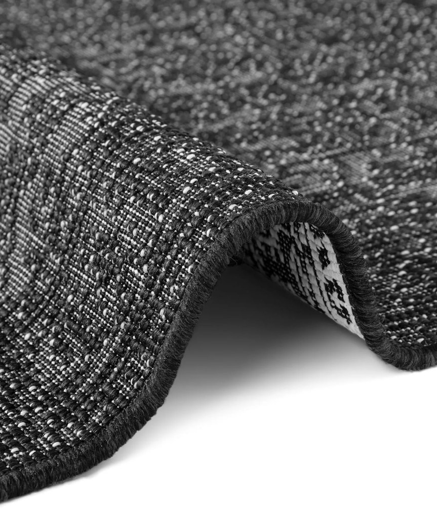 Dywan zewnętrzny dwustronny Duet czarno-kremowy 160 cm x 230 cm