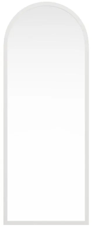 Lustro łukowe dużych rozmiarów z drewna paulowni - szer. 65 x wys. 170 cm - Biały - SHANGI
