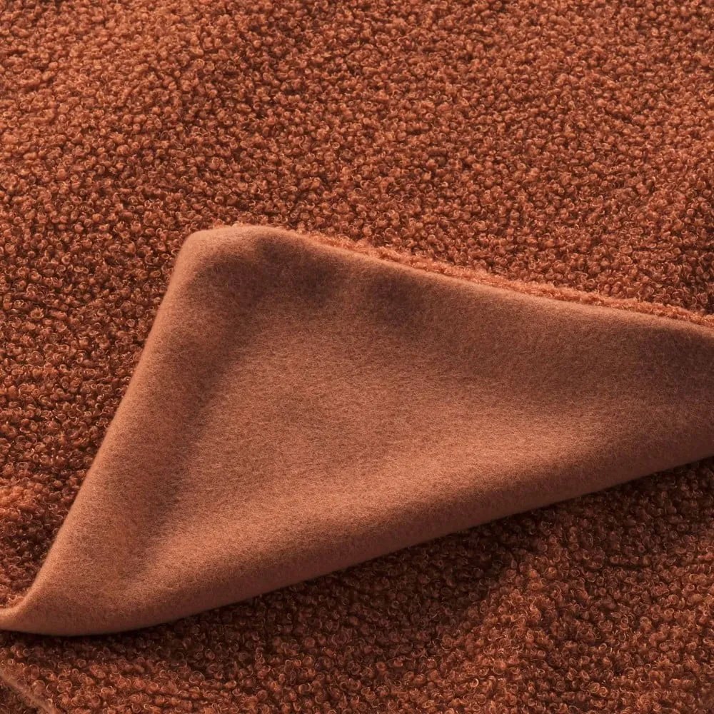 Czerwonopomarańczowy polarowy koc 180x220 cm Curly Wooly – douceur d'intérieur