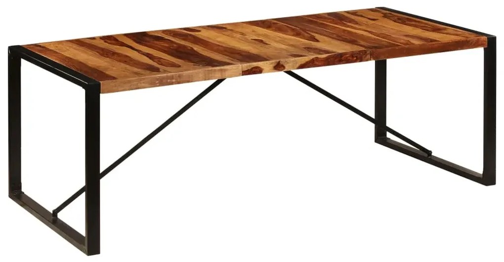 Brązowy stół z drewna sheesham 100x220 – Fulo 7X