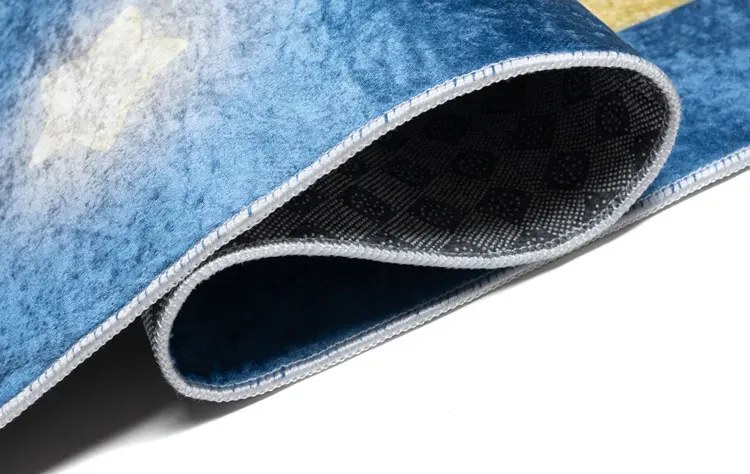 Granatowy dywan z pandą z księżycem dla dzieci G1-R52