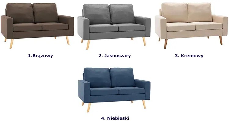 2-osobowa czarna sofa - Eroa 2Q