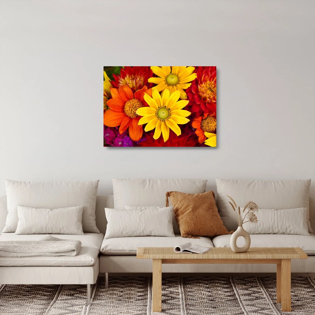 Obraz na szkle kwiatów (70x50 cm)