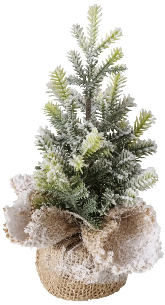 Sztuczna choinka w jutowej doniczce TANNE, 22 cm