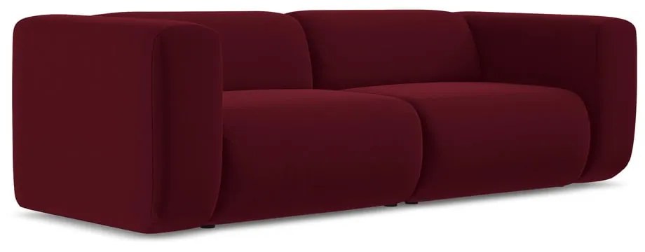 Bordowa aksamitna sofa 228 cm Ekahi – Makamii