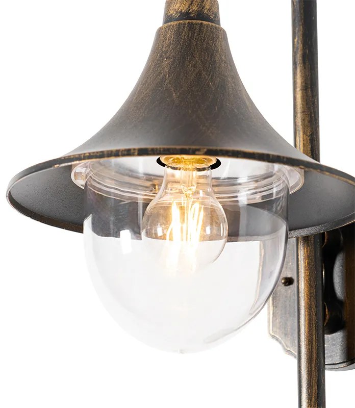 Zewnetrzna Lampa ścienna zewnętrzna antyczne złoto IP44 z czujnikiem ruchu - Daphne klasyczny/Antyczny Oswietlenie zewnetrzne