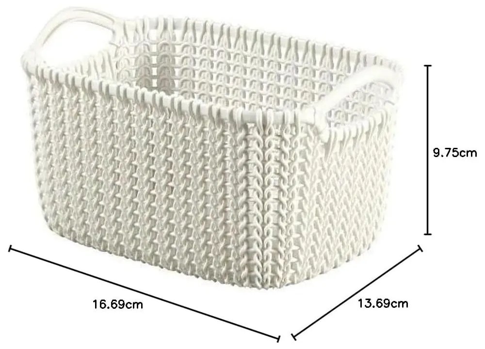 Biały koszyk Curver Knit, 3 l