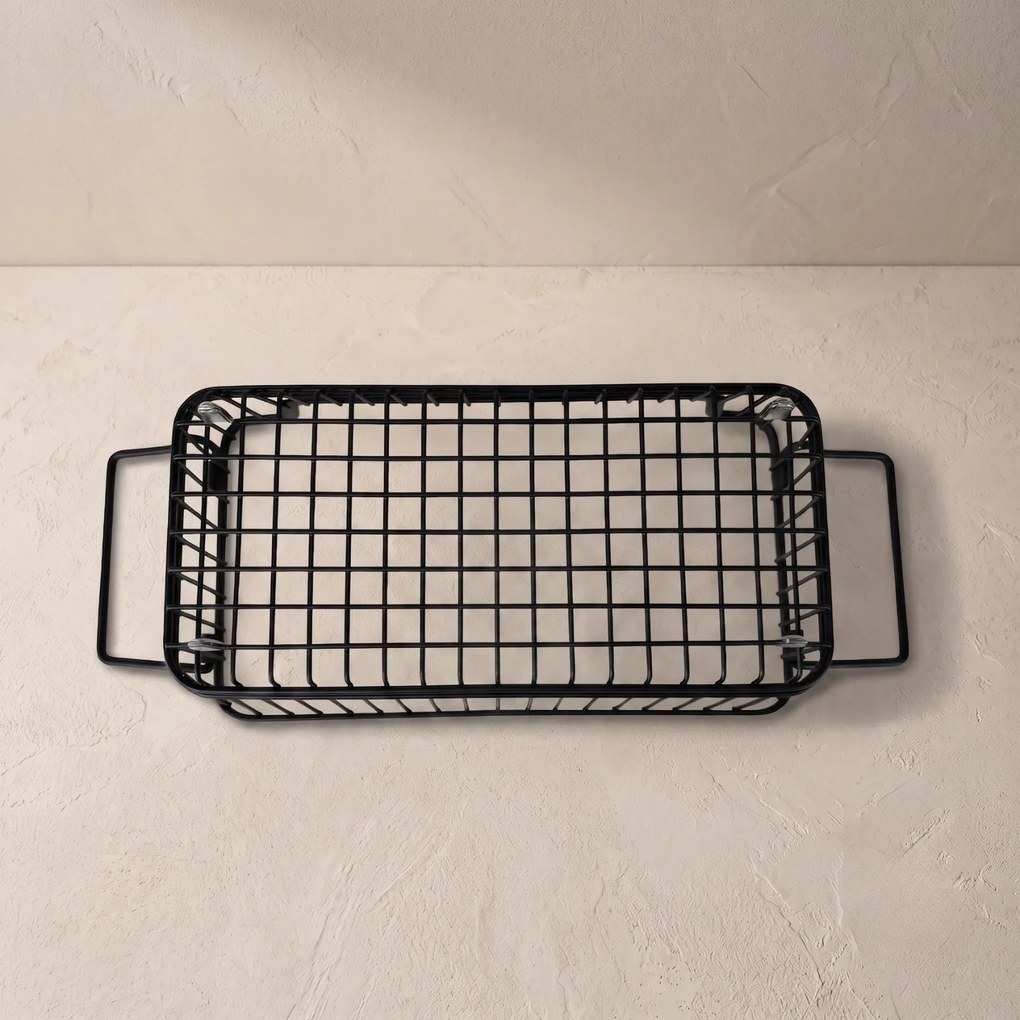 Kosz na owoce metalowy z uchwytami, 34 x 18 x 14 cm