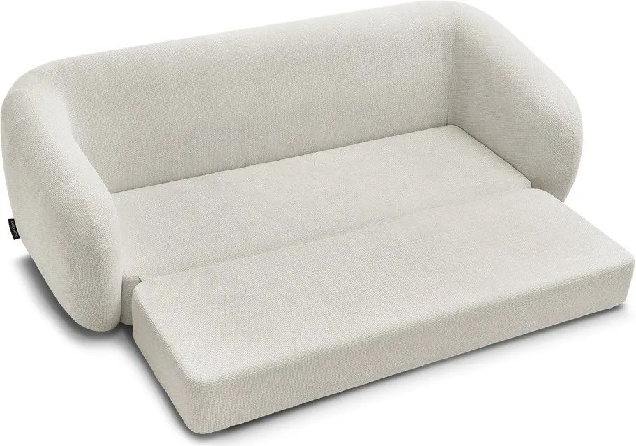 Beżowa rozkładana sofa z tkaniny szenilowej 228 cm Neyo – Bobochic Paris