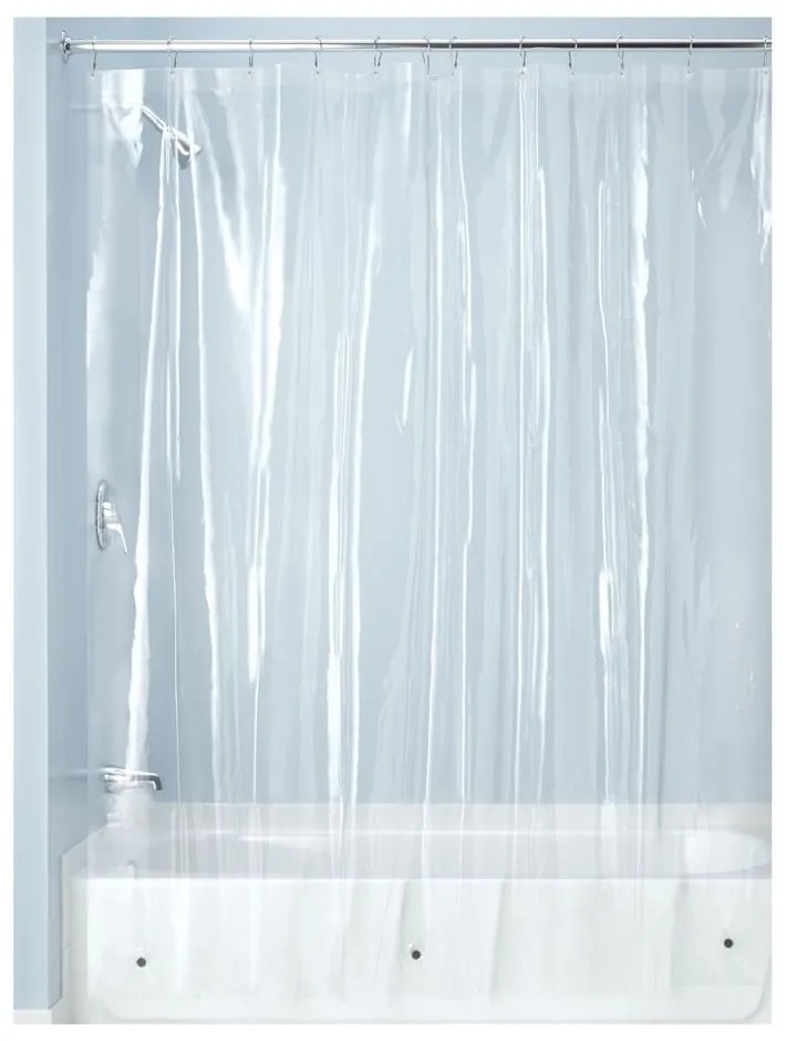Przezroczysta zasłona prysznicowa iDesign PEVA, 200x180 cm