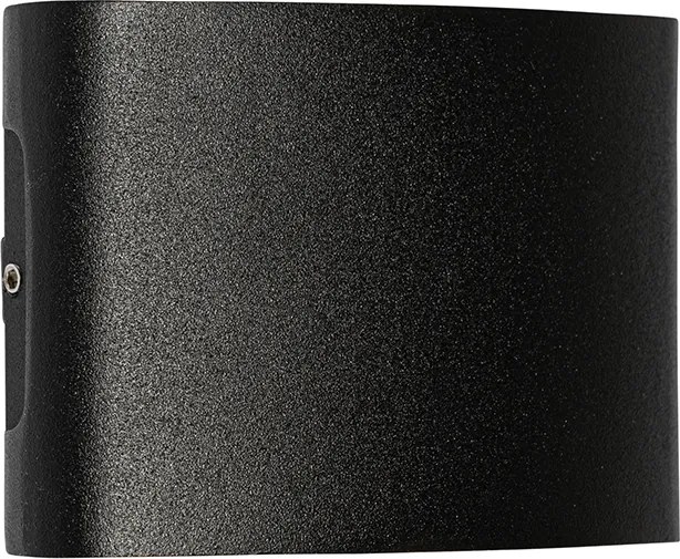 Lampa ścienna zewnętrzna czarna z LED 4-światła IP54 - Silly