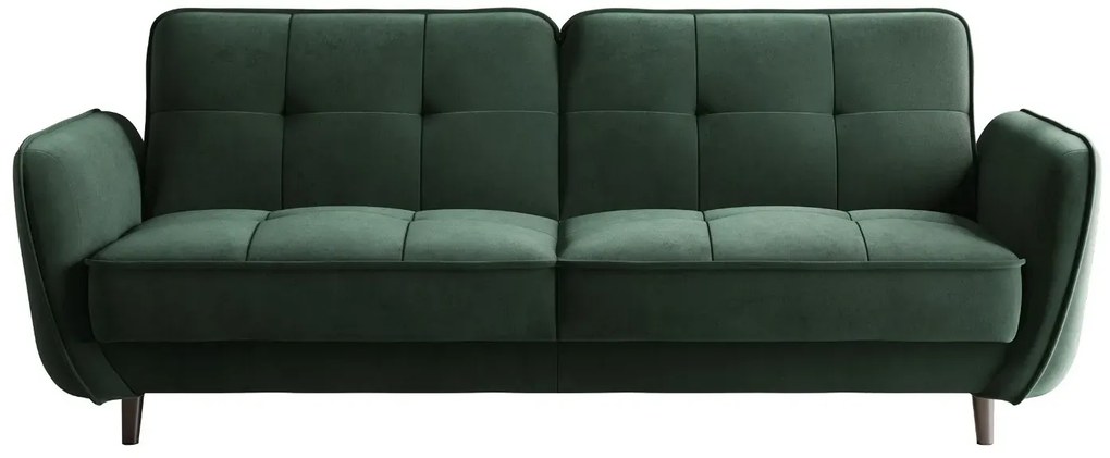 Sofa rozkładana z funkcją spania BELLIS VELVET zielona ELTAP