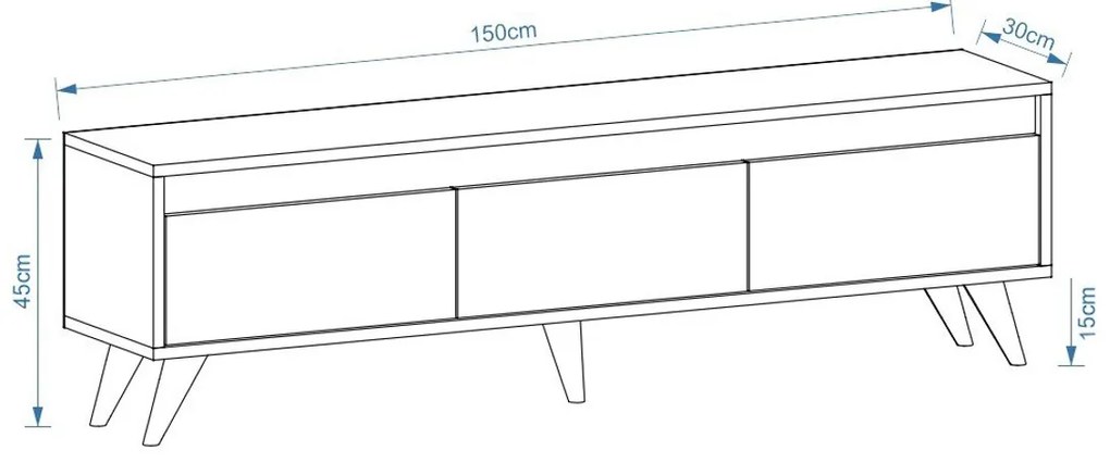 Stolik pod telewizor Century Sapphire Oak