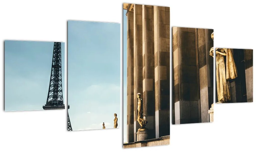 Obraz z placu Trocadero, Paryż (125x70 cm)