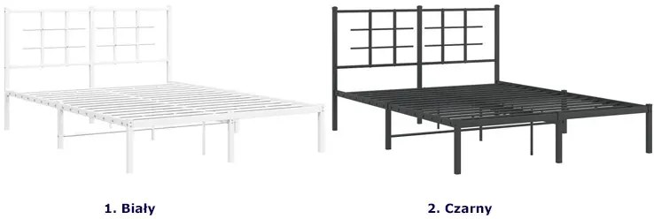 Czarne metalowe łóżko 160x200 cm A3-A23