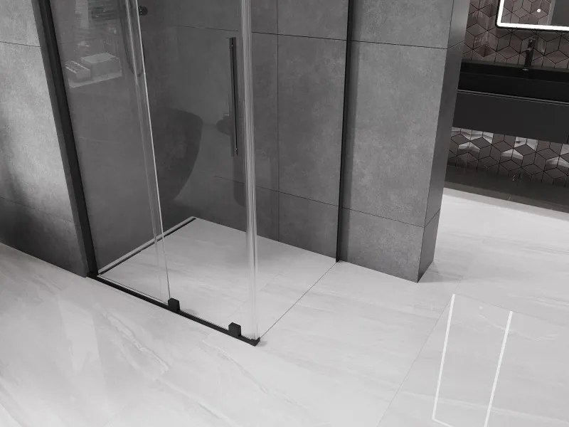 Mexen Velar kabina prysznicowa rozsuwana 130 x 90 cm, transparent, czarna - 871-130-090-01-70