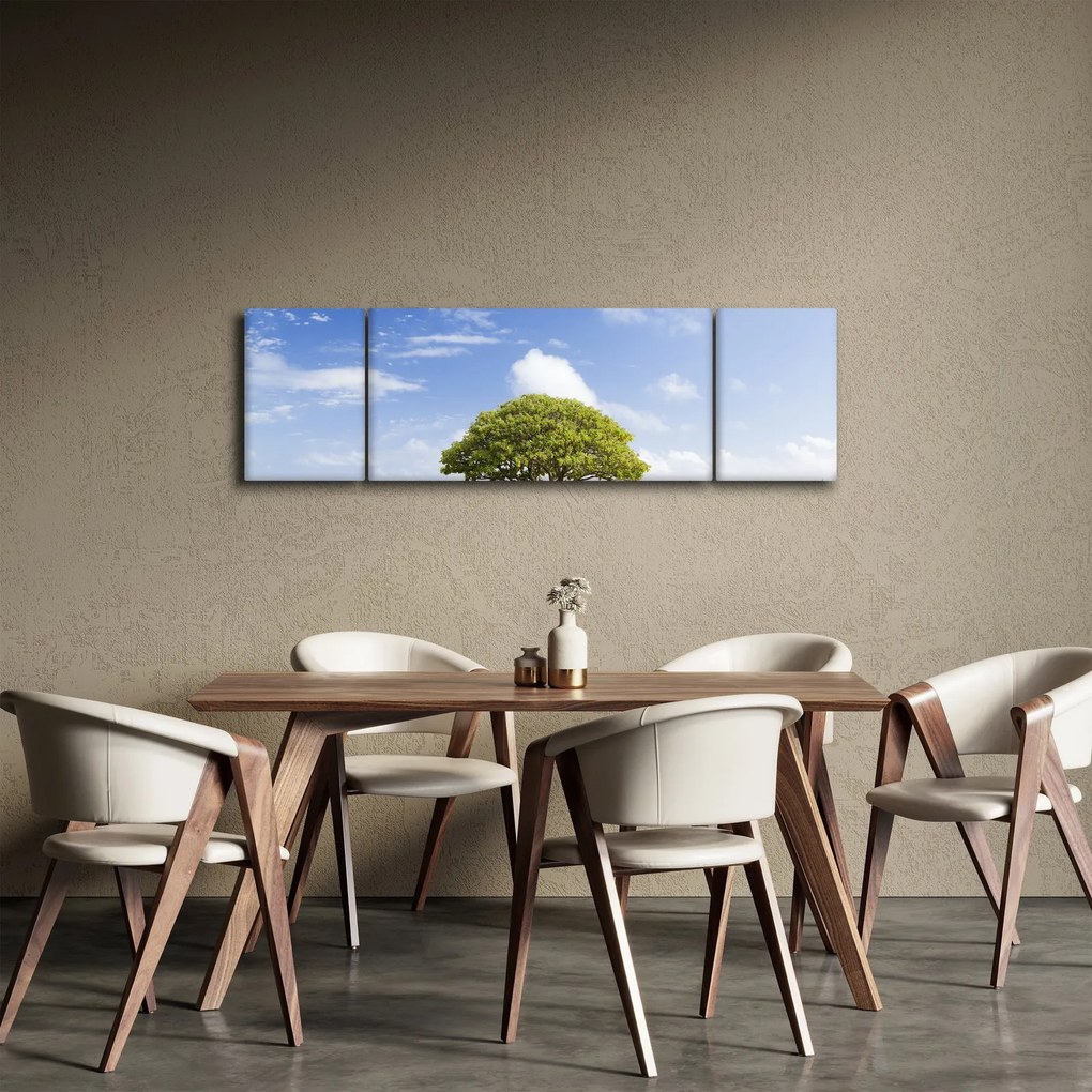 Obraz plaży z drzewem (170x50 cm)