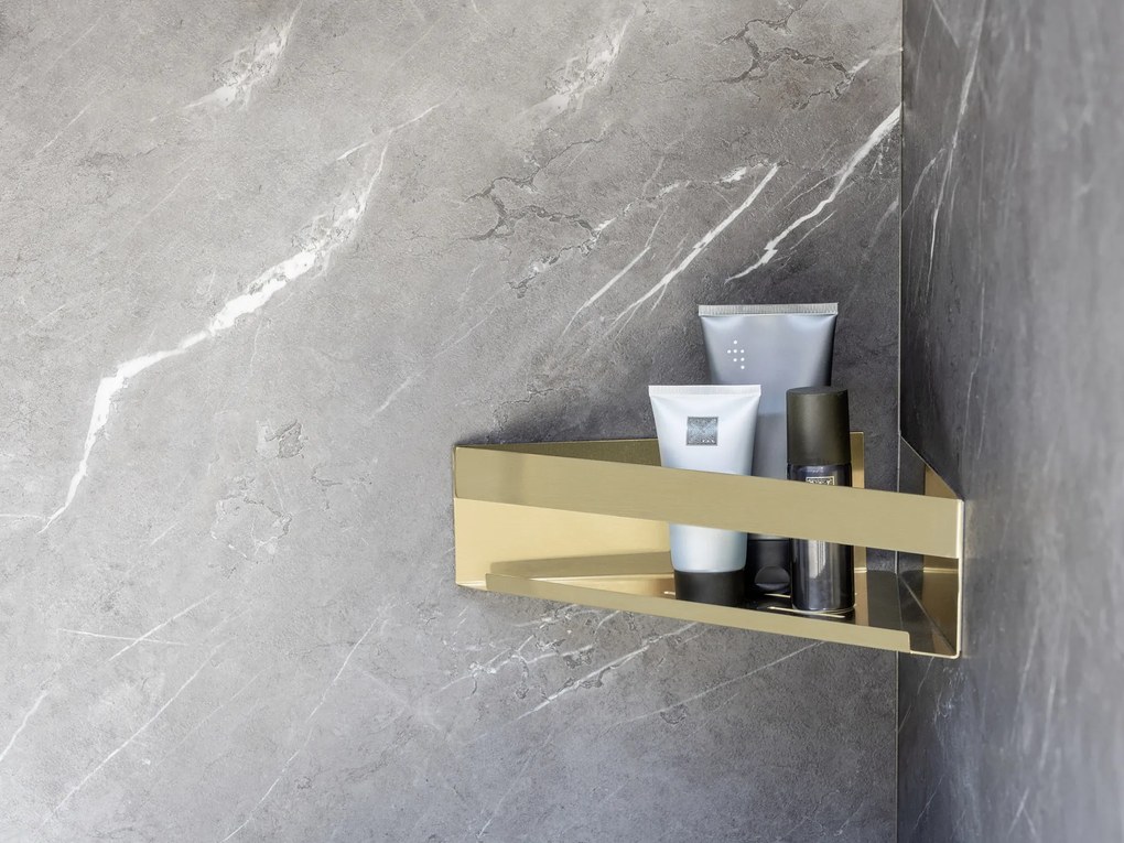 Półka ścienna narożna, stal nierdzewna, Genova, WENKO