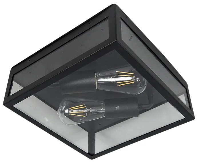 Przemysłowa inteligentna lampa sufitowa zewnętrzna czarna z 2 WiFi ST64 - Rotterdam