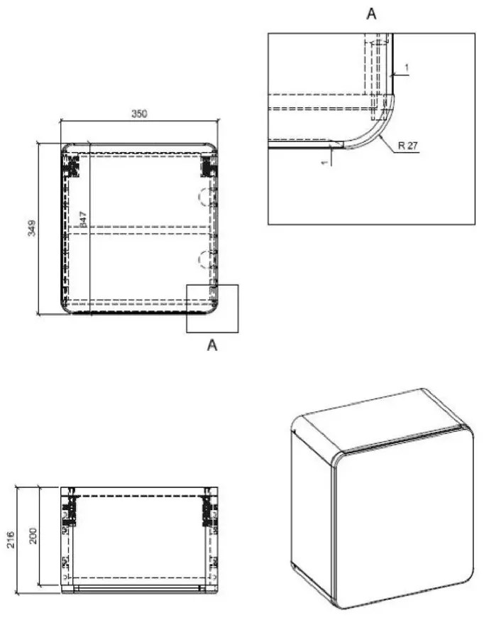 Nowoczesny zestaw mebli łazienkowych Borneo 2Q 40 CM - Biały połysk