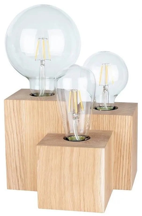 Spot-Light 2276374 - Lampa stołowa VINCENT 3xE27/15W/230V dąb