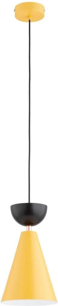 Lampa wisząca ENTORI na przewodzie 1xE27/15W/230V, żółto-czarna