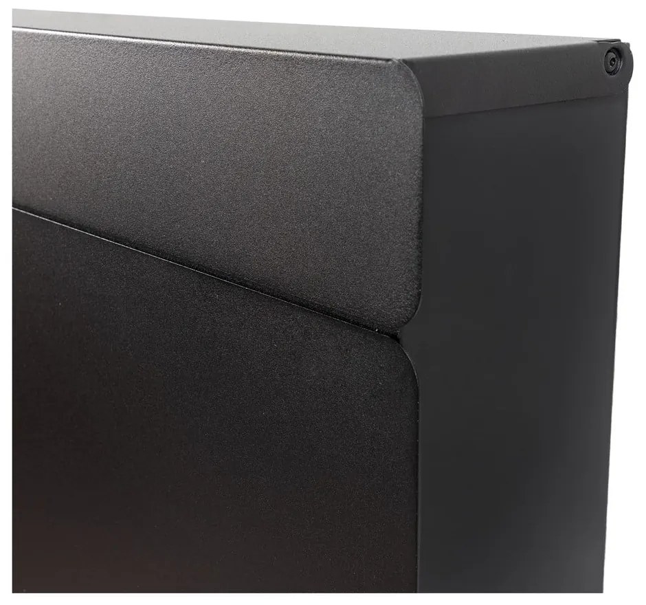 Czarna metalowa uchylna/wisząca szafka na buty 78x48x13 cm Luigi – Spinder Design