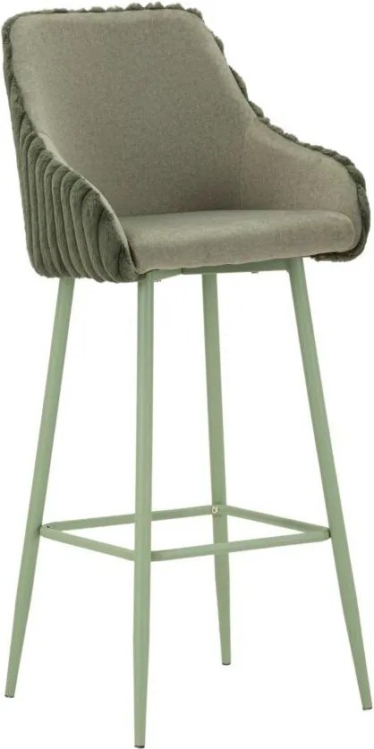 Zielone tapicerowane hokery zestaw z podłokietnikami 2 szt. (wysokość siedziska 78 cm) Alaska – Mauro Ferretti