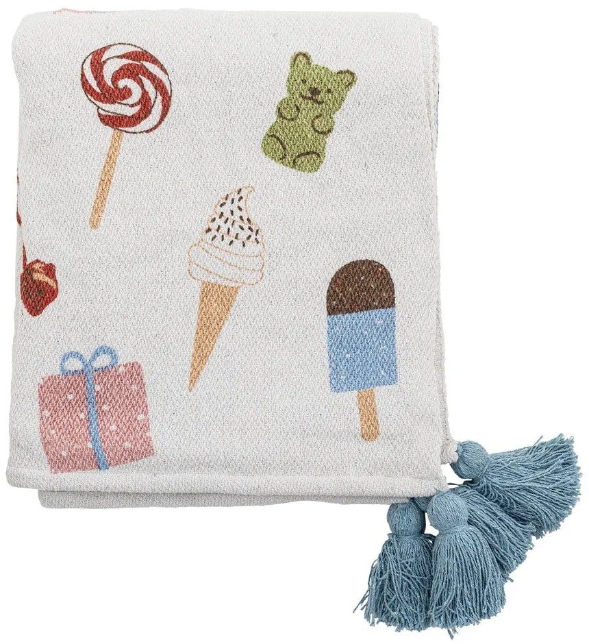 Biały koc dziecięcy 130x160 cm Sweets – Bloomingville Mini
