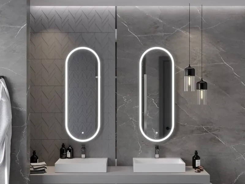 Mexen Bono lustro łazienkowe podświetlane 45 x 120 cm, LED 6000K, antypara - 9816-045-120-611-00