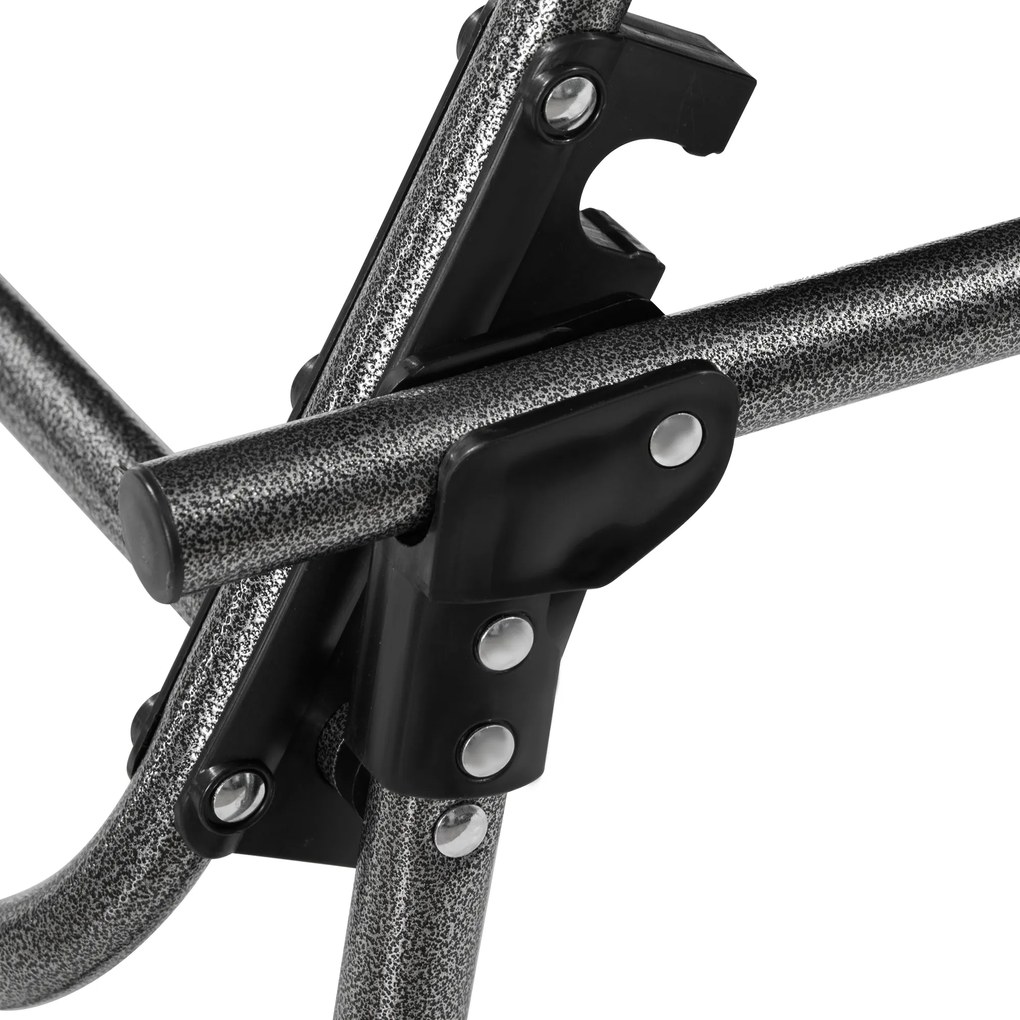 Outsunny leżak z regulowanym oparciem i miękką poduszką, kolor czarny, 188 x 57 x 30 cm