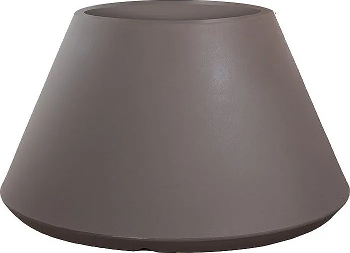 Stromboli Dove Grey okrągły wazon z żywicy o stożkowym kształcie do roślin doniczkowych i ogrodowych, śr. 60x35h