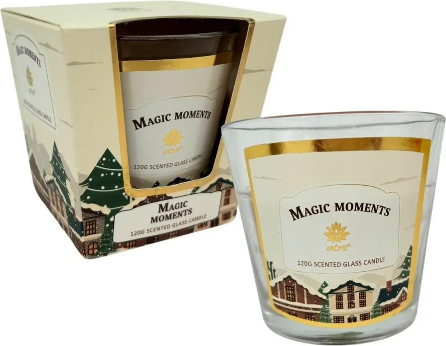 Świeca zapachowa w szklanym słoiku, Magic Moments, 120 g