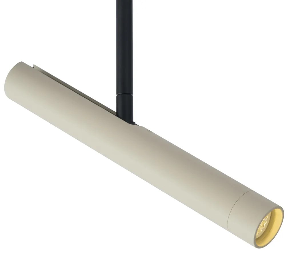Nowoczesny system szynowy czarny z 6 beżowymi reflektorami 1-fazowymi - Slimline Avery Nowoczesny Oswietlenie wewnetrzne