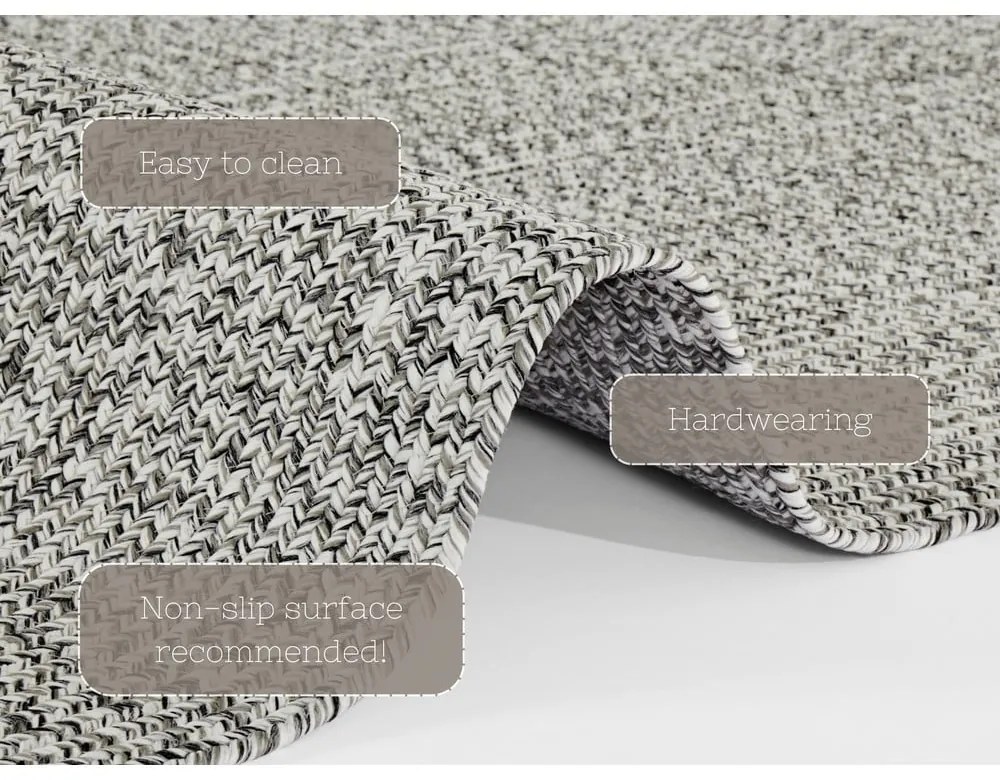 Szarobeżowy okrągły dywan odpowiedni na zewnątrz ø 150 cm – NORTHRUGS