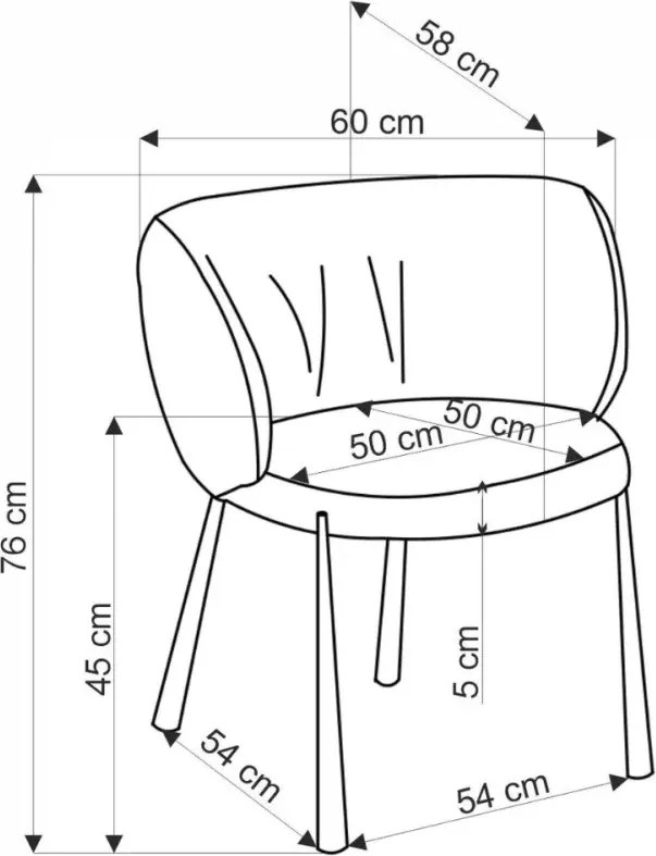 Krzesło Sienna – Eleganckie i komfortowe krzesło z nowoczesnym designem