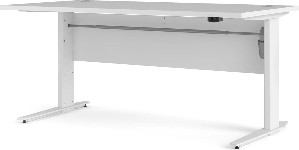 Biurko z regulacją wysokości Prima biały 150 białe nogi