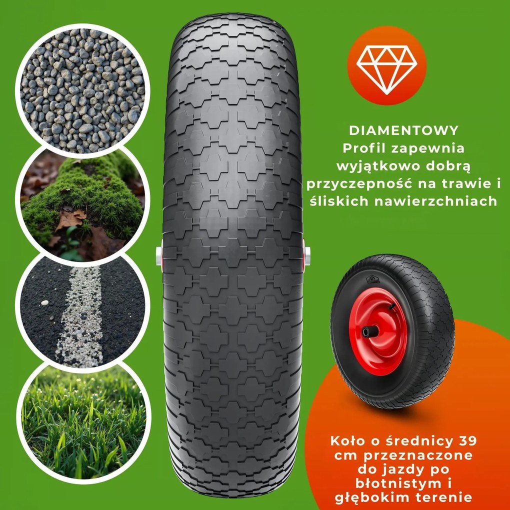 Taczka ogrodowa ocynkowana BARRY, max. pojemność 100l/250kg, srebrna/czarna Gardebruk