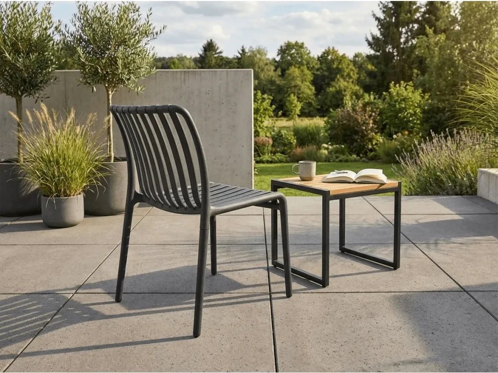 Plastikowe krzesło TREGO, antracytowe