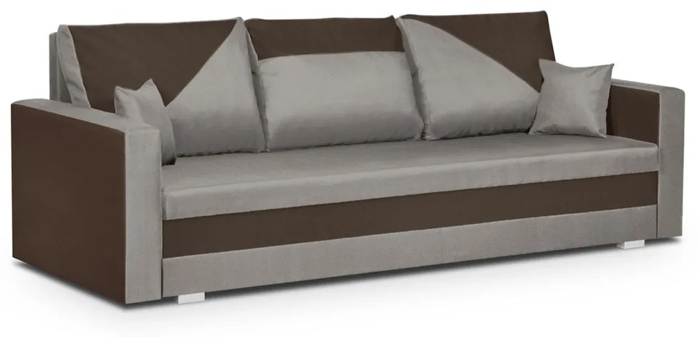 Kanapa sofa 3 os z funkcją spania ASTO1 Jasny brąz/Ciemny brąz