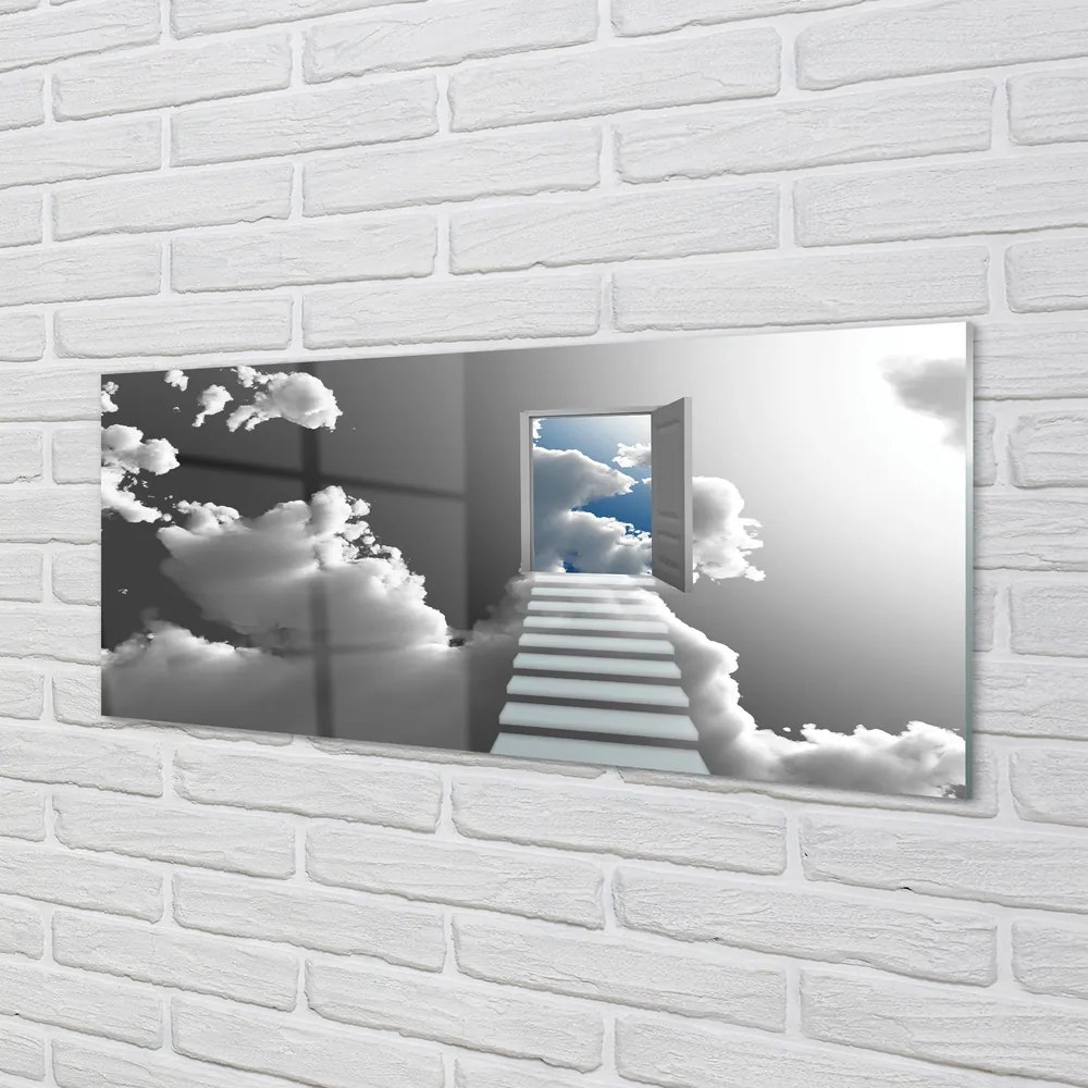 Szkło do Kuchni na Ścianę Schody do Nieba