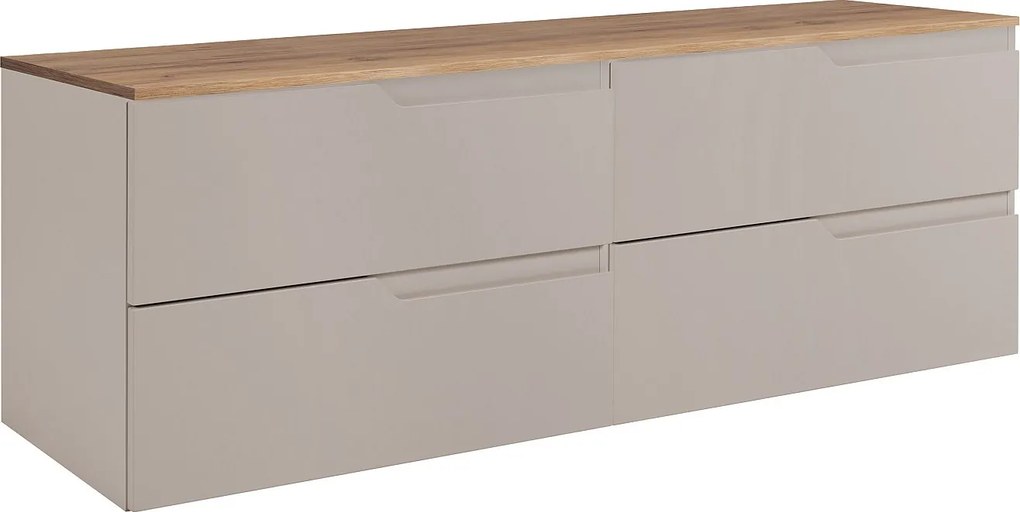 Zestaw mebli łazienkowych pod umywalkę, kaszmir / dąb Craft, 60 (2 x 80) x 46 x 58 cm