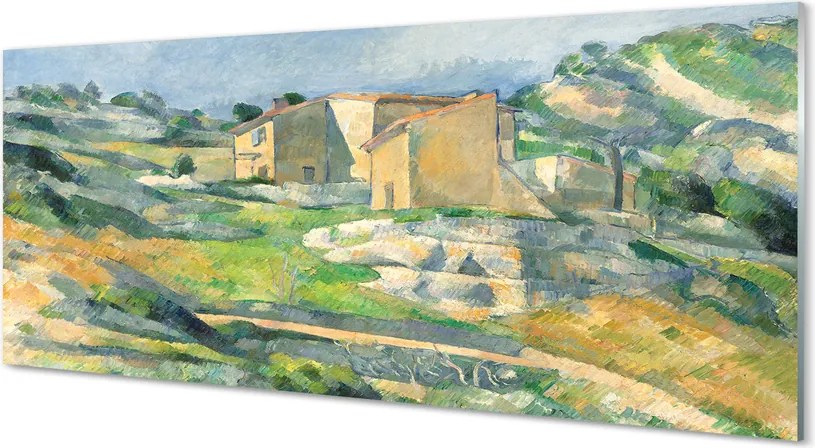 Szklany Panel Domy w Prowansji - Paul Cézanne