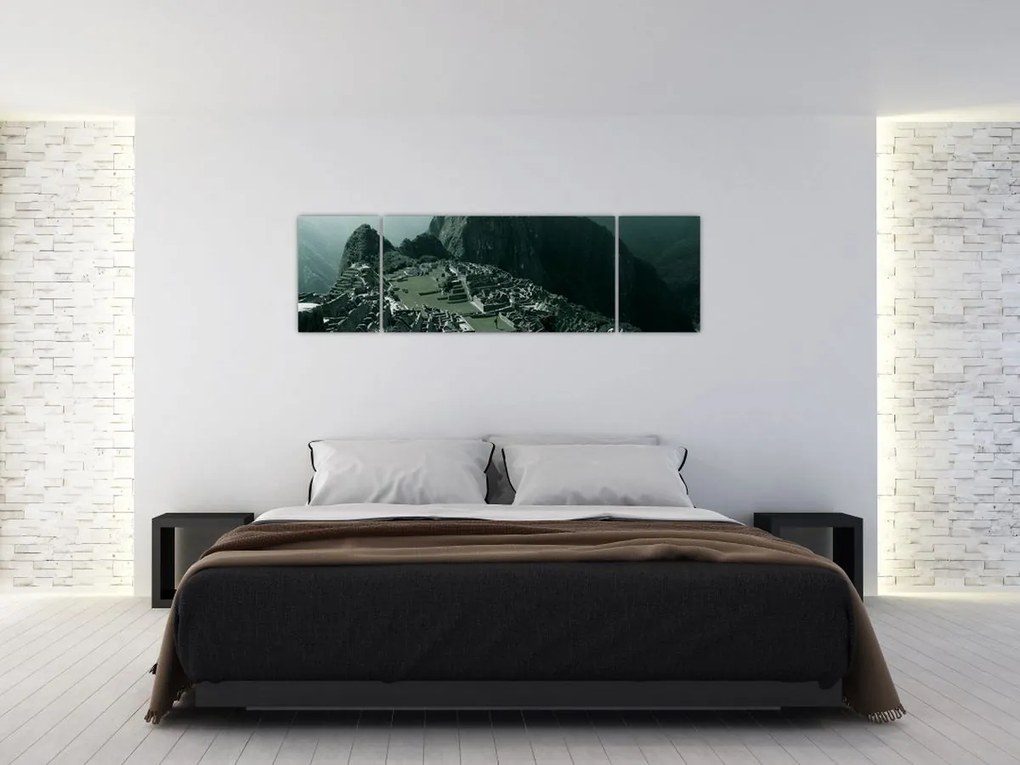 Obraz - Lamy w Machu Picchu w Peru (170x50 cm)
