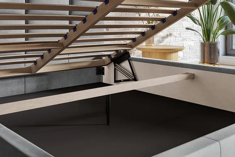Małżeńskie łóżko ze stelażem 160x200 Kamelia 2X - 36 kolorów