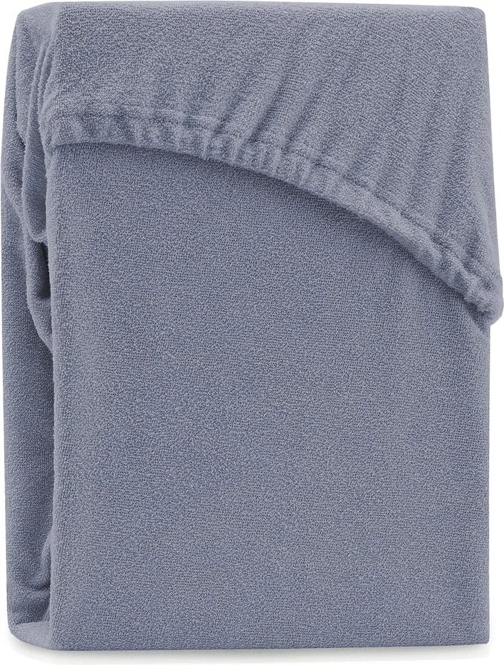 Szare prześcieradło frotte z gumką 180x200 cm Ruby – Restilo