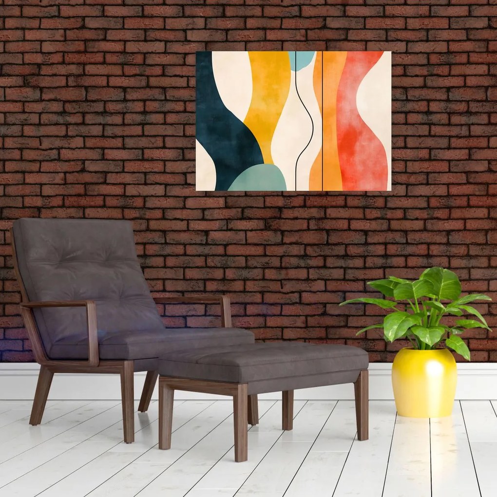 Obraz - Minimalistyczna kolorowa ilustracja II. (70x50 cm)