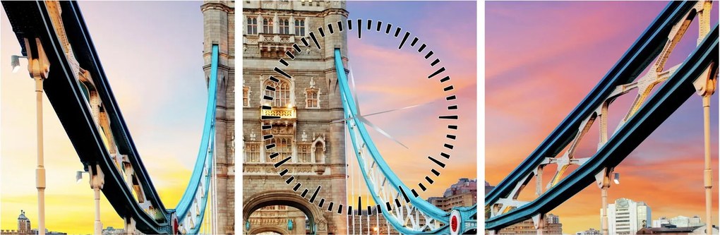 Obraz - Tower Bridge (z zegarem) (90x30 cm)